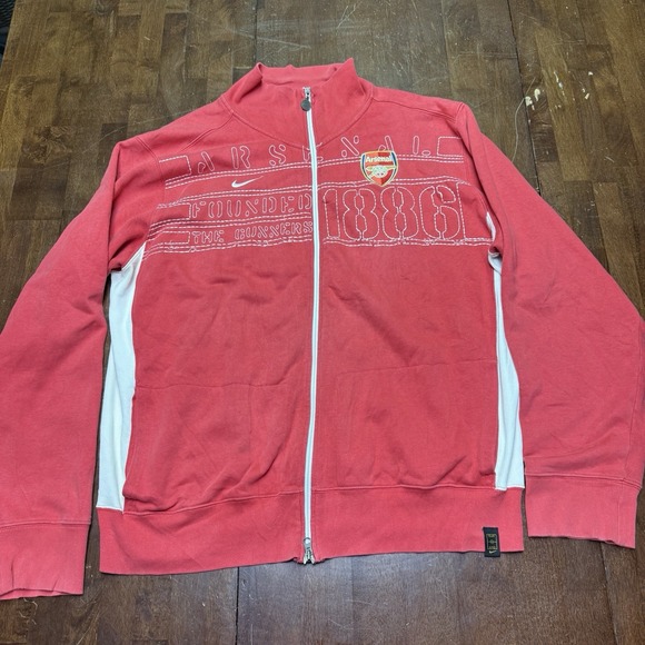 NIKE TEAM Arsenal FC GUNNERS Football‎ Soccer Jacket SWEATSHIRT Jersey Mens 2XL - Picture 1 of 8